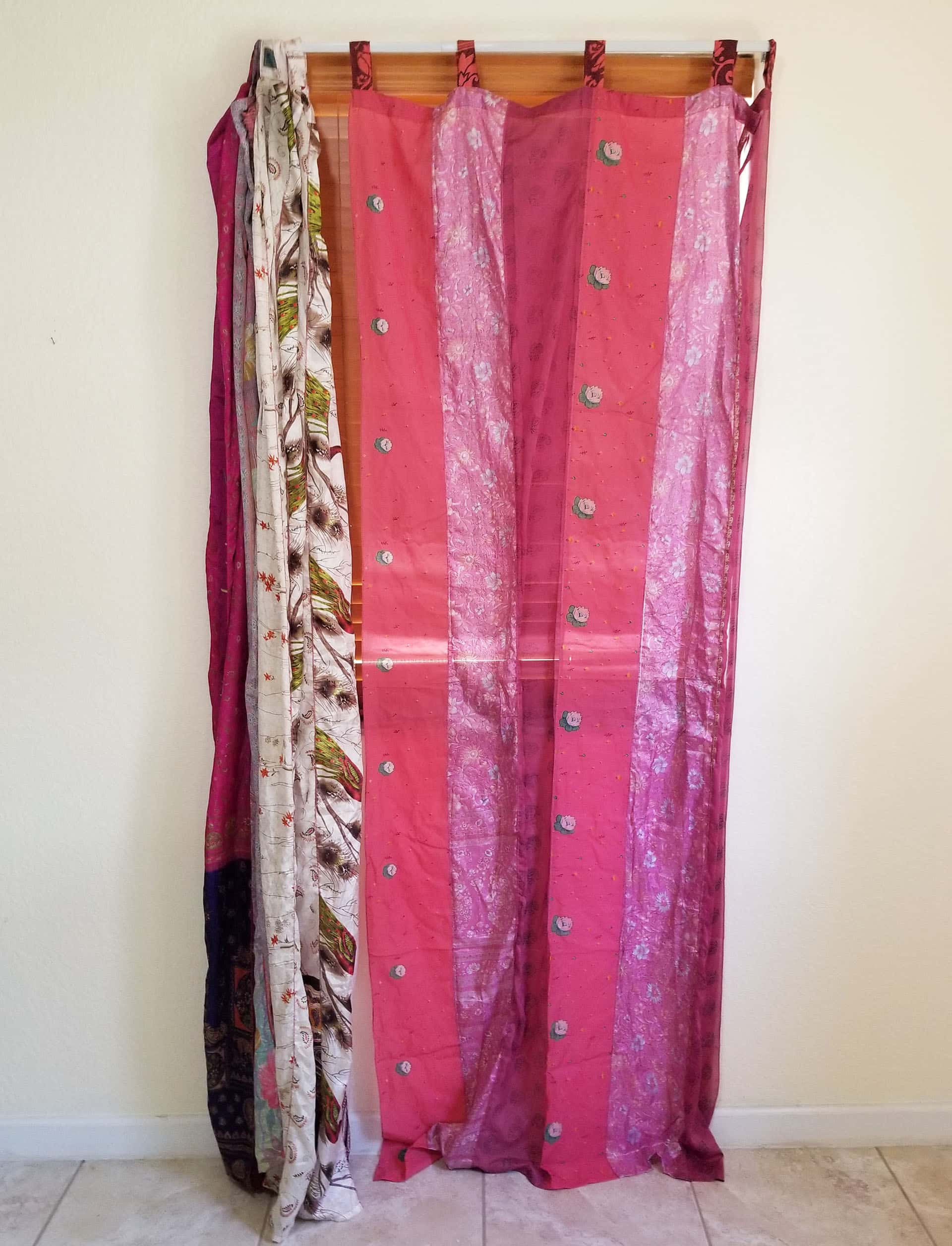 Long Sari Silk Curtains