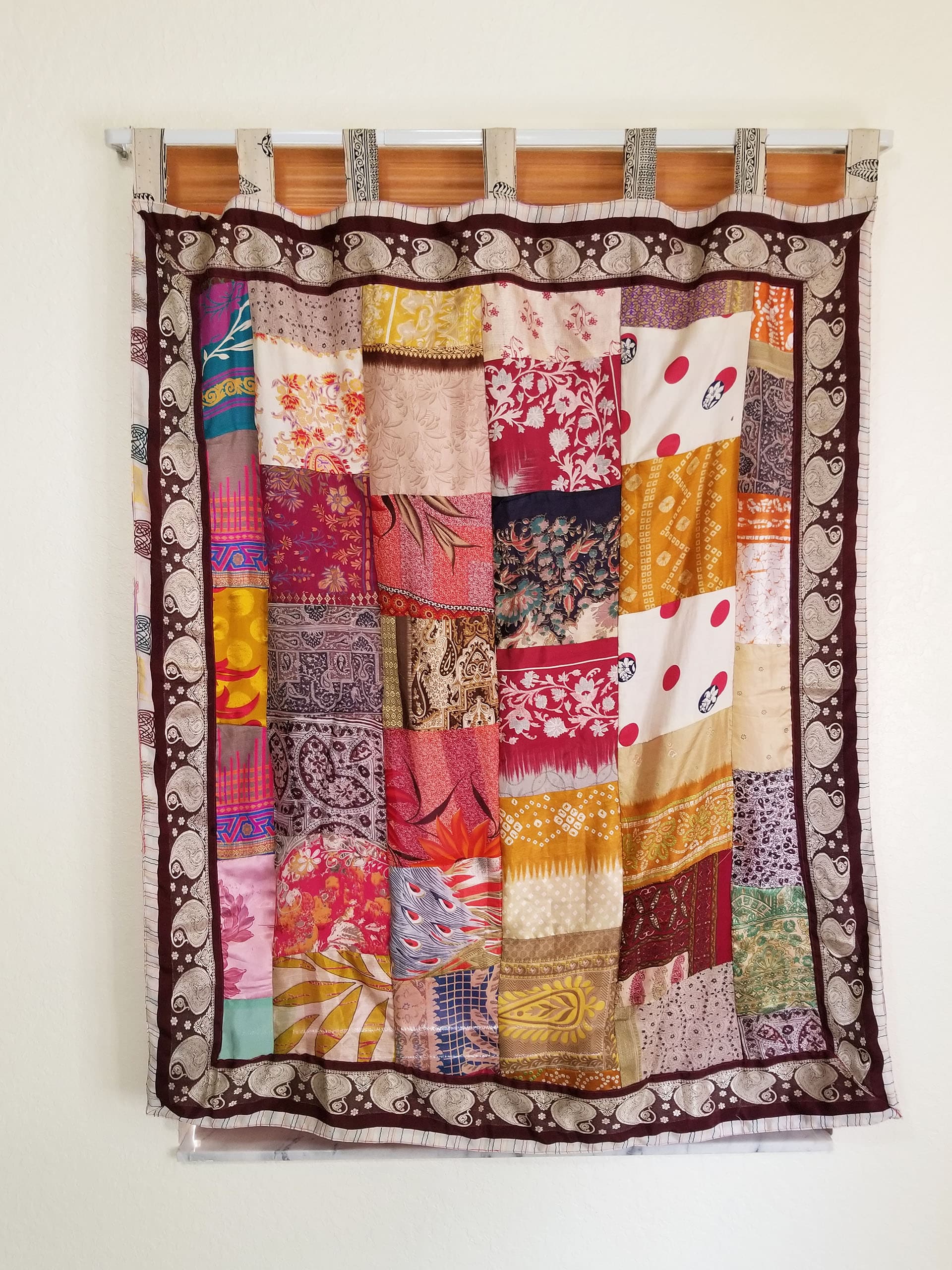 Silk Patchwork Wall Hanging
