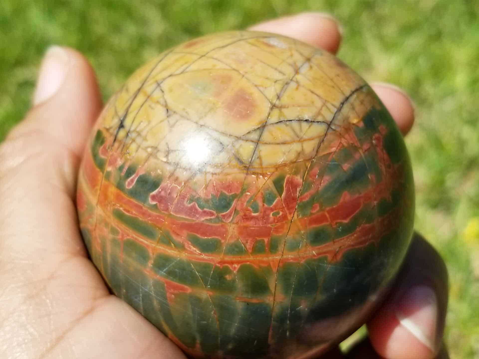 Cherry Creek Jasper Stone Sphere