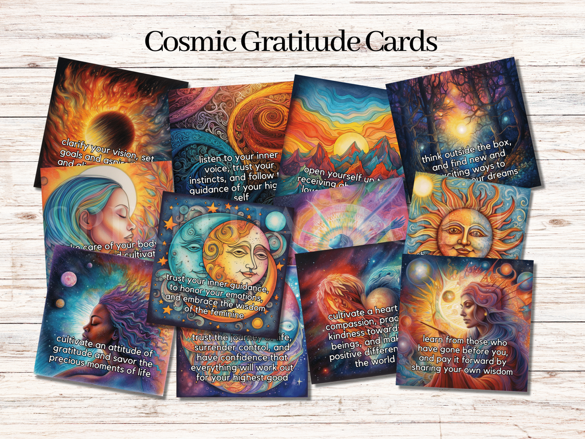 Cosmic Gratitude Cards